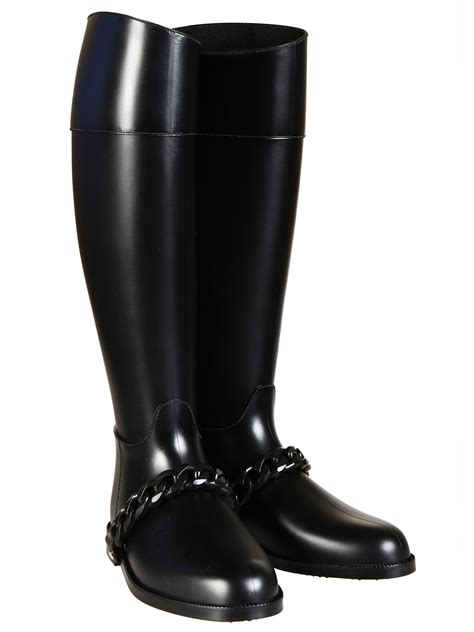 givenchy black chain eva rain boots|givenchy sandals for women.